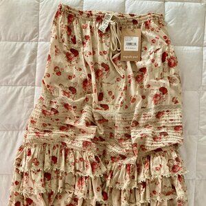 Magnolia Pearl Penelope skirt Des Rosiers floral print NWT